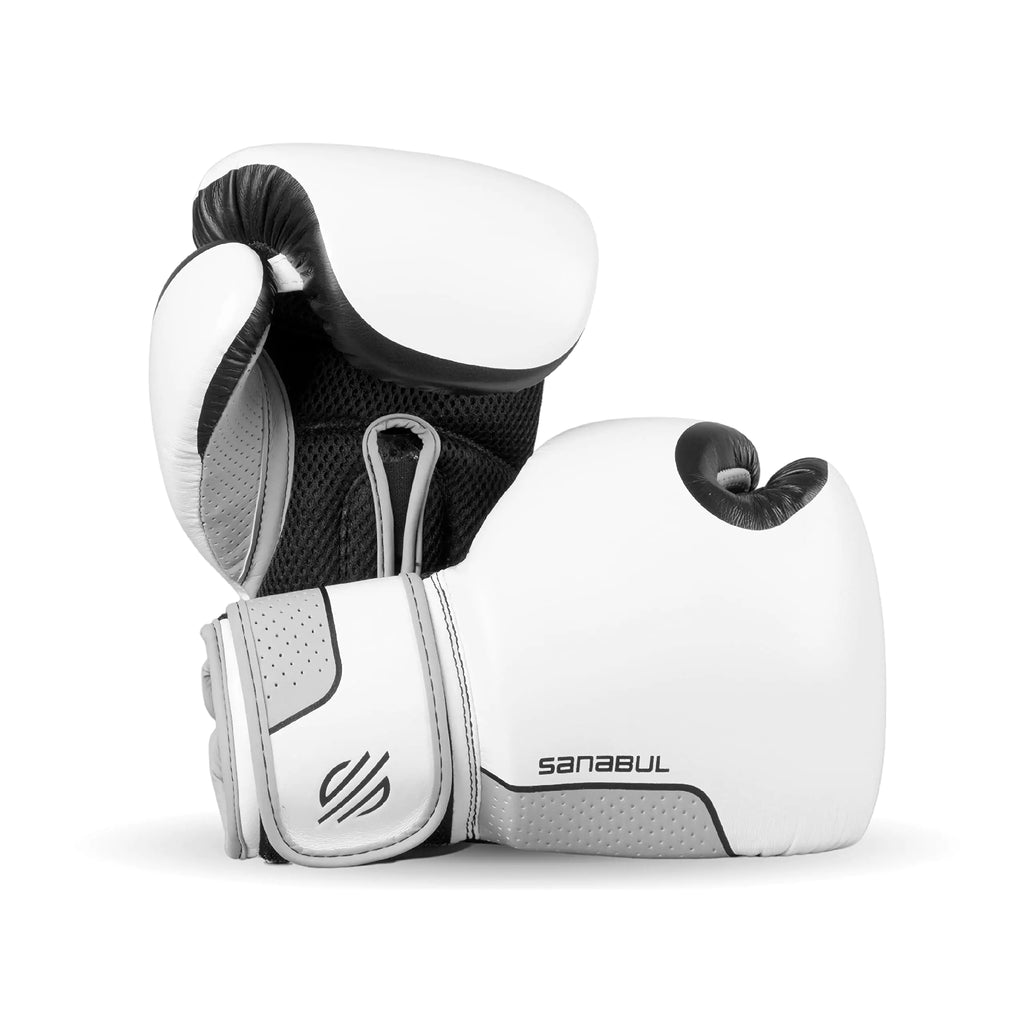 Sanabul Hyperstrike Women's 8 oz Kickboxing Gloves - Black/White