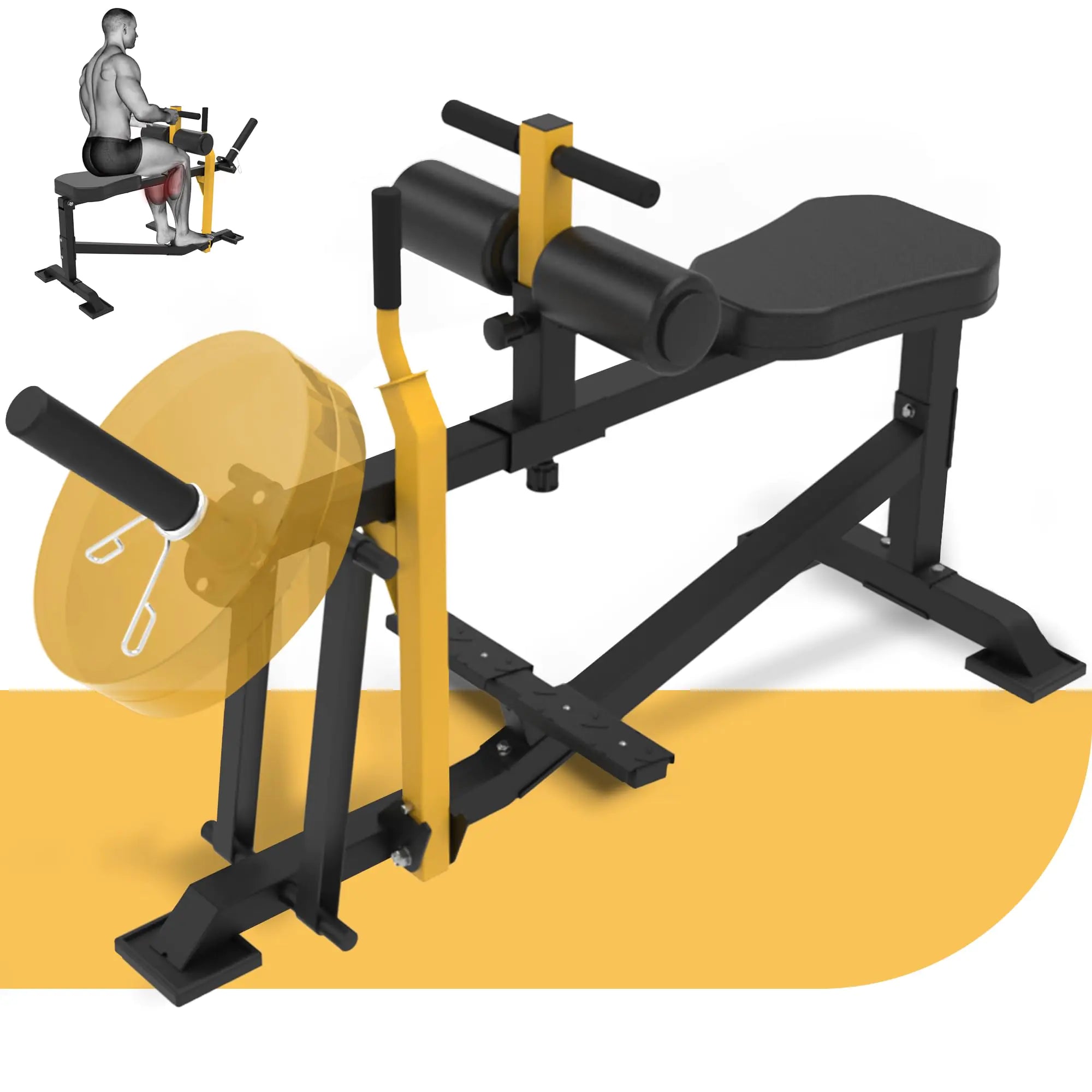 Compact Calf Trainer Station: Adjustable & Plate-Loaded